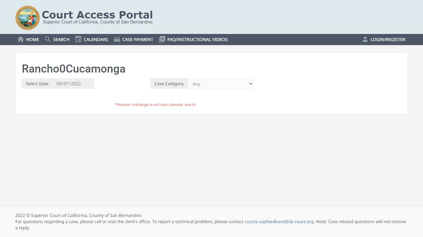 Public Portal - Superior Court of California, County of San Bernardino